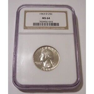 1963 D Washington Quarter MS64 NGC